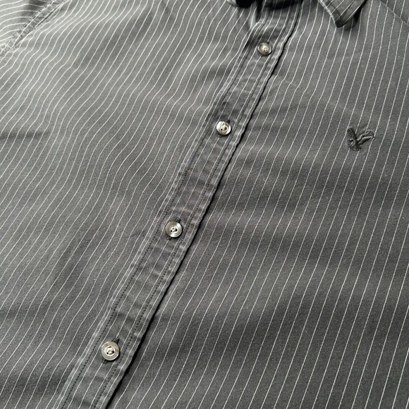 American Eagle Outfitters Longsleeve Mens Shirt Button Up Large Gray - Picture 3 of 14